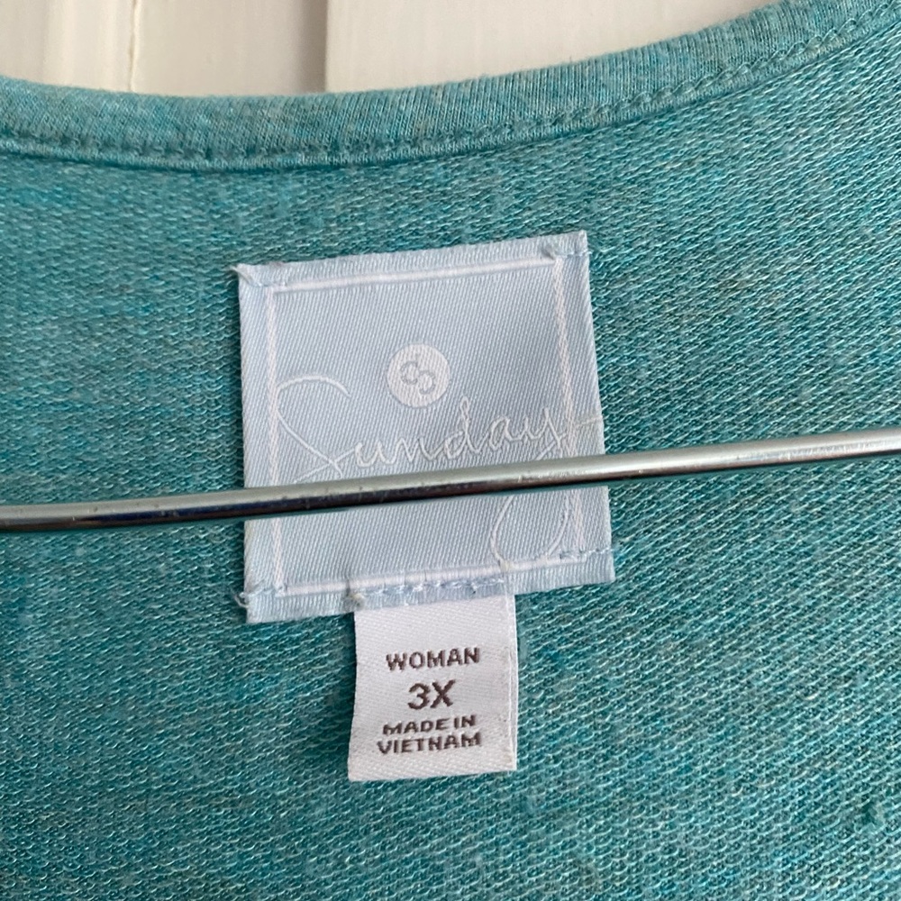 DB Sunday Teal Lounging Top - Picture 5 of 7